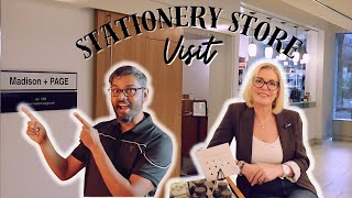 Chatting with the owner of Madison Page (Fine writing and Stationery Store)