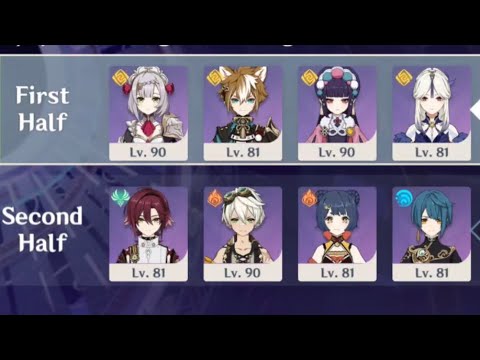 Spiral Abyss 3.0 Floor 11 (9 Stars) all 4 star characters