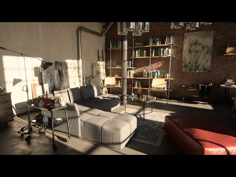 Architectural interior (kajiya renderer)