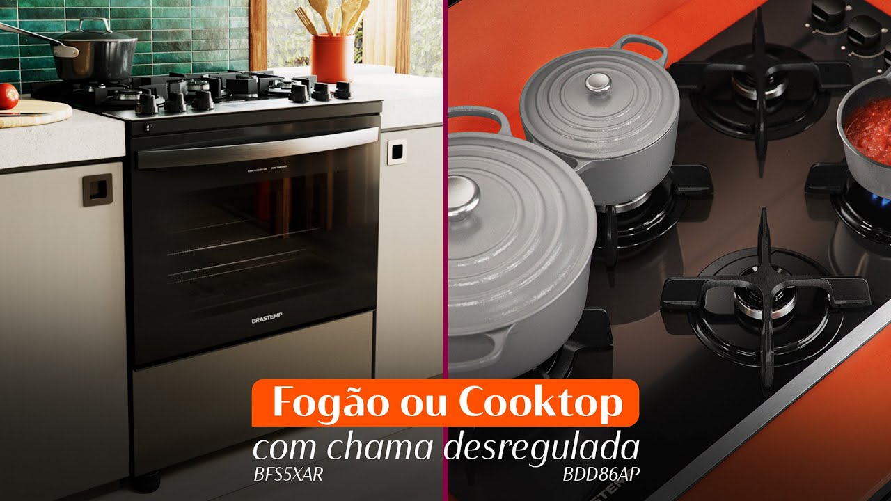 Fogão ou Cooktop com chama desregulada? Saiba o que fazer! #BrastempEnsina
