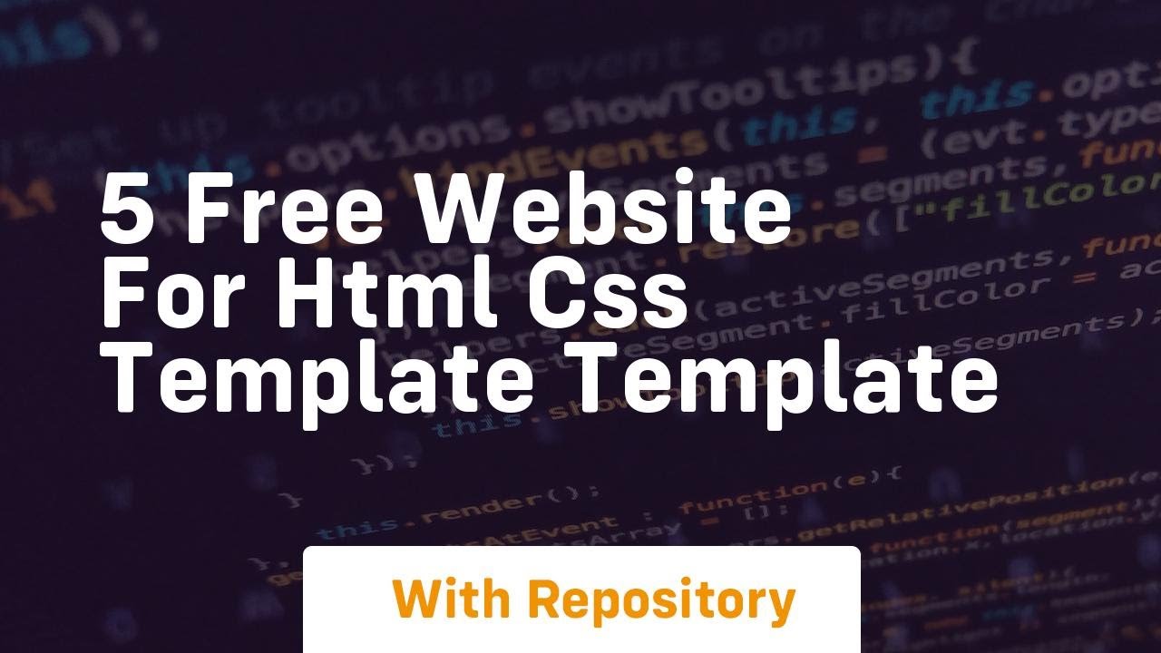 5 free website for html css template template