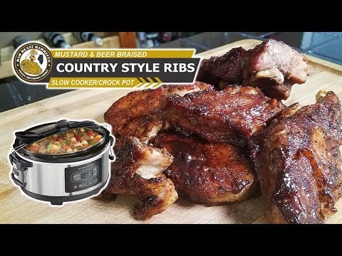 Braised Mustard And Beer Country Style Ribs in a Slow...