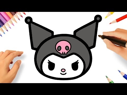 CÓMO DIBUJAR A KUROMI FÁCIL 🖤🎀