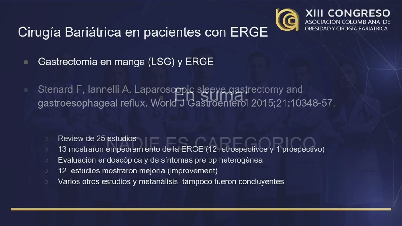 Dr. Percy Brante B/Cirugía bariátrica en Pacientes con Reflujo