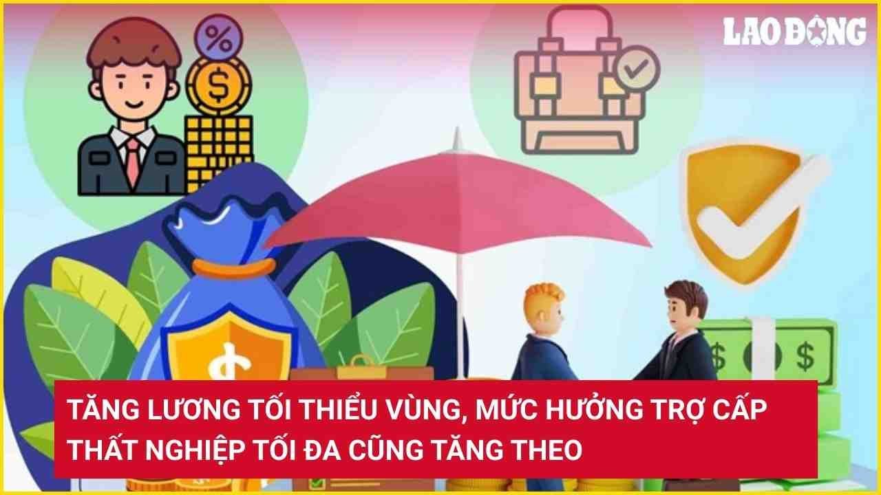 Tăng lương tối thiểu vùng, mức hưởng trợ cấp thất nghiệp tối đa cũng tăng theo