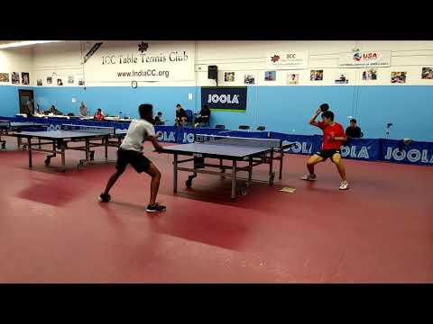 U2500: Derrick (2264) vs Samarth (2185) at ICC Joola Winter Open on 2019-11-10
