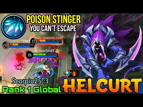 You Can't Escape Me! Helcurt with Deadly Poison Stinger! - Top 1 Global Helcurt by Scorpio25 :3 - ML
