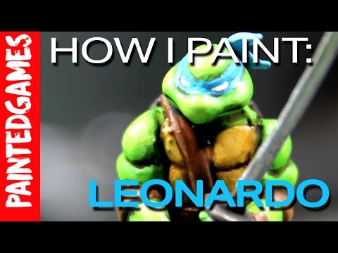 PaintedGames: How I Paint TMNT Shadow of the Past - Leonardo