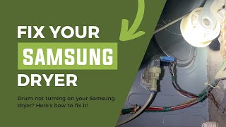Samsung Dryer Repair - Drum Not Turning - Drum Belt Replacement - 6602-001655