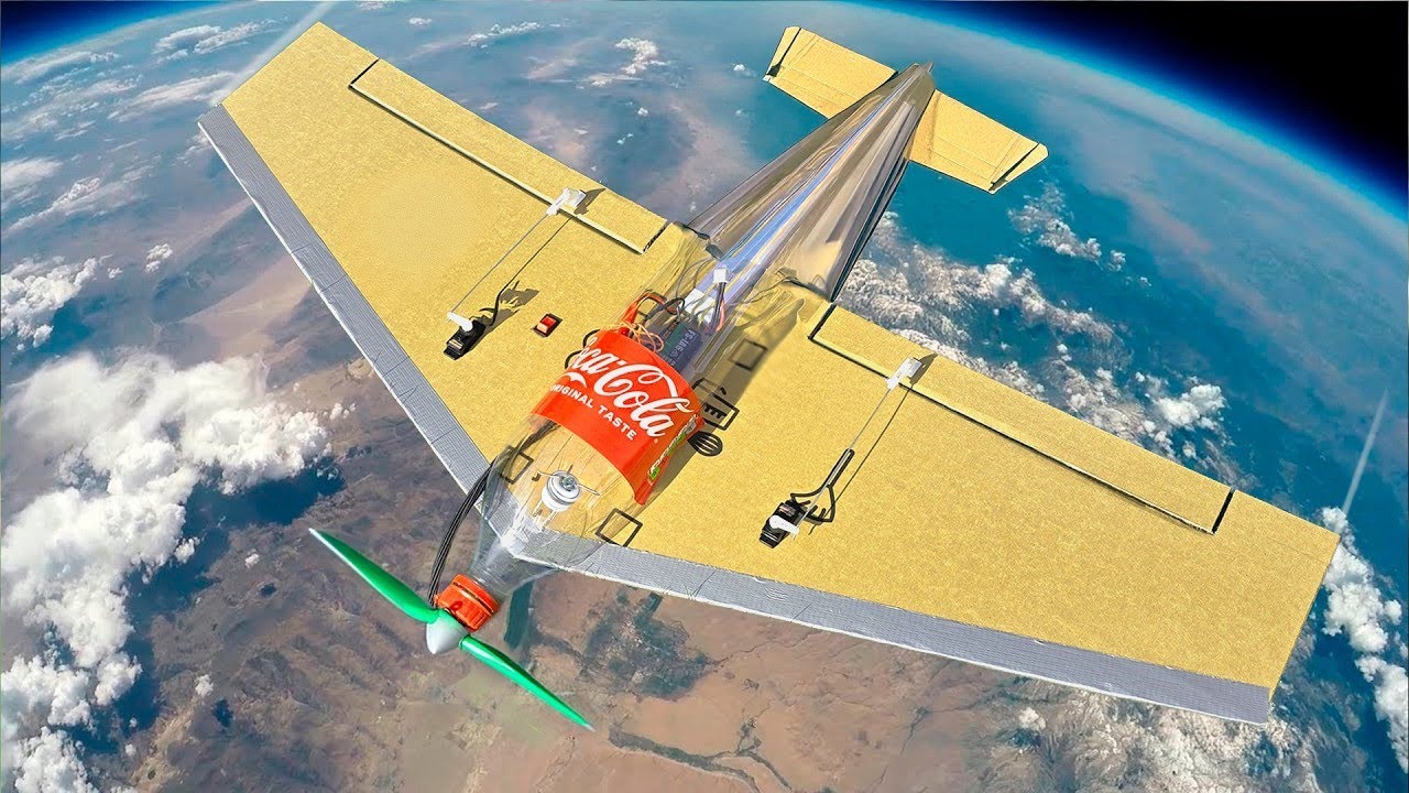 HICE UN DRON DE CARTÓN Y UNA BOTELLA