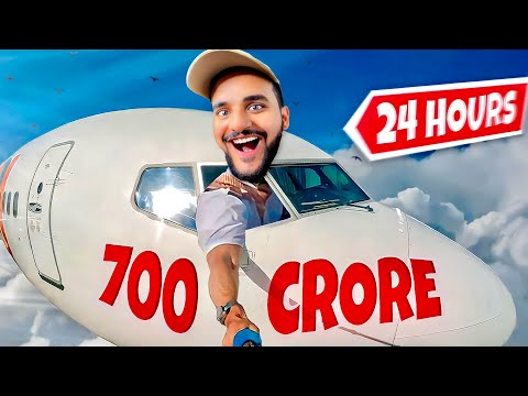 Living in a 700 CRORE PLANE for 24 Hours !!