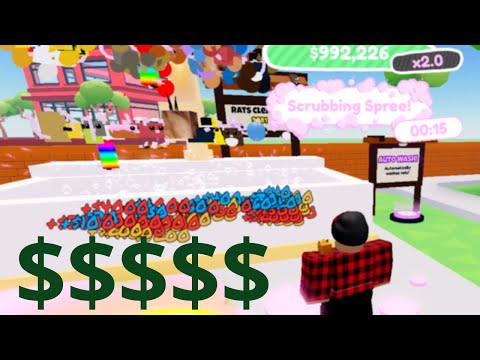 QUICK AND EASY way to get alot of money in Washing Rat Tycoon! (NO GAMEPASSES)