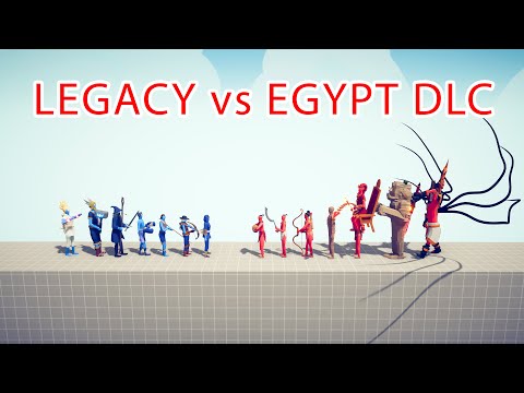 LEGACY Team vs EGYPT DLC Team - Totally Accurate Battle Simulator TABS