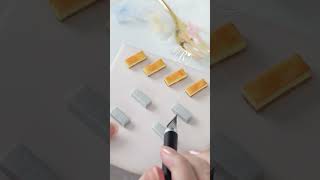 【粘土】ベイクドチーズケーキ🧀【ミニチュアスイーツ】#shorts #clayart #miniature #clay #polymerclaytutorial