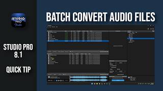 Studio Pro 8 Quick Tip | Batch Processing Audio Files