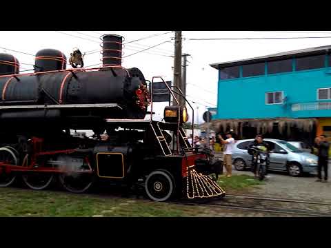 Trem Maria fumaça em Paranaguá