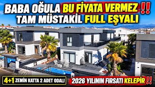 2026 YILININ FIRSAT VİLLASI‼️KELEPİR FİYATA FULL EŞYALI TAM MÜSTAKİL VİLLA