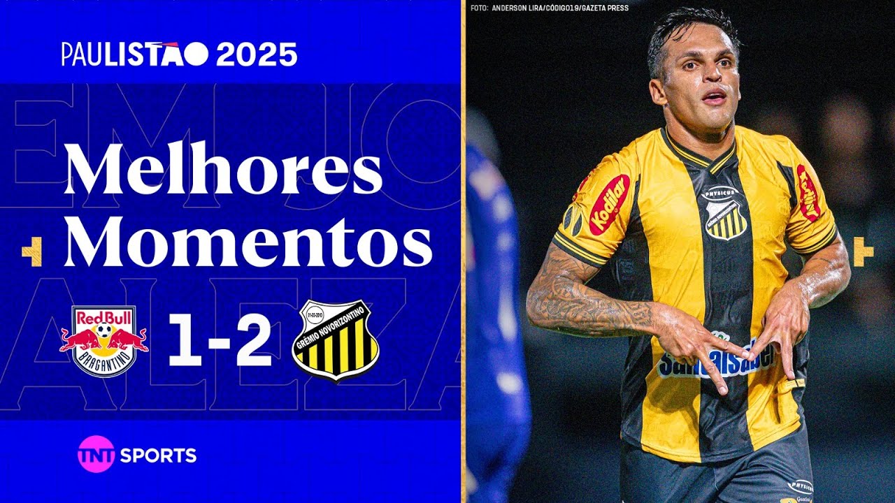 ROBSON E FÁBIO MATHEUS RESOLVERAM! RED BULL BRAGANTINO 1X2 NOVORIZONTINO