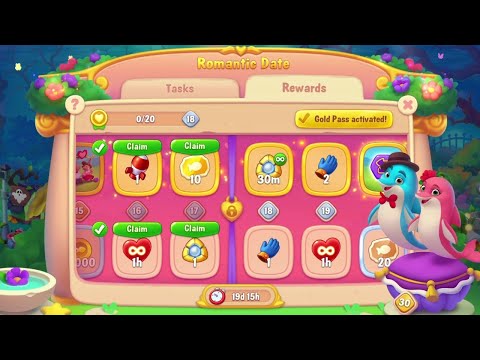 @Fishdom Win Strikes Level 9395 - 9396. 💜 Romantic Date Event Level 17 🔐