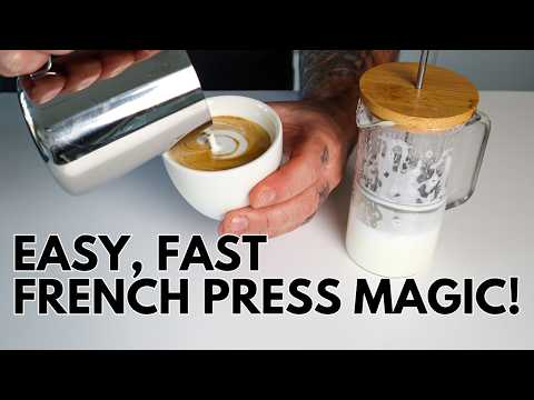 How to Froth Milk with a French Press | Easy Milk Frothing Technique for Lattes & Coffee
