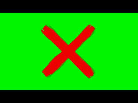 Red Cross Green Screen Animation With Brush Strokes [4K - 30 fps] - by Stock-Animation.com