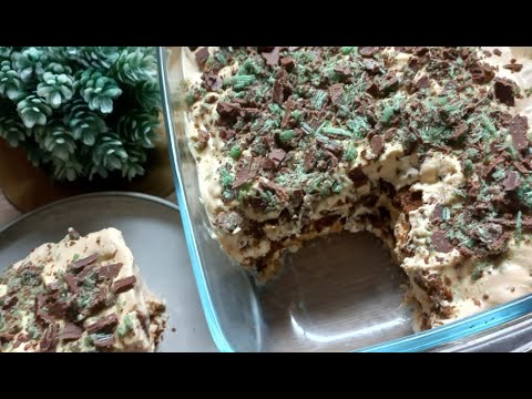 How to Make Peppermint Crisp Tart Recipe| No Bake Dessert| Tennis Biscuit Desserts| Caramel Dessert