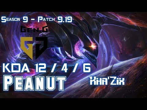 Gen Peanut KHA'ZIX vs KAYN Jungle - Patch 9.19 KR Ranked