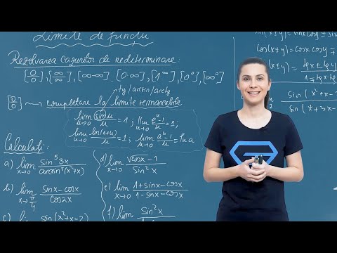 Limite de funcții. Cazuri de nedeterminare. Limitele remarcabile ale cazului 0/0 - Clasa a XI-a