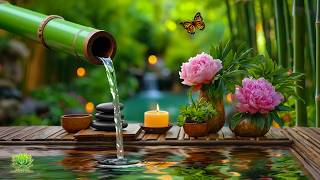 Healing Spa Piano with Bamboo Water Flow 🌿 Relaxing Meditation Music for Calm Mind & Deep Sleep