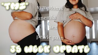 *TMI* 35 WEEK PREGNANCY UPDATE 😅 | Current Symptoms, Sex During Pregnancy (Tips) & Bump Shot