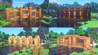 Minecraft: 4 Simple Bridges | Easy to Build Tutorial