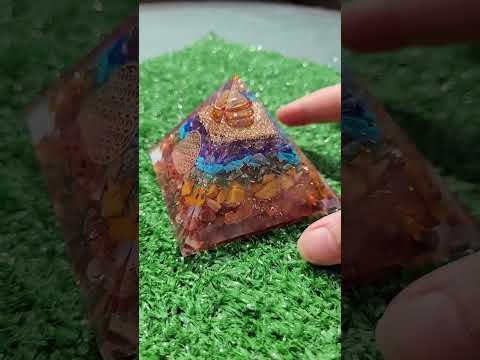 Multicolor Seven Chakra Life Of Tree Orgone Pyramid, For Healing