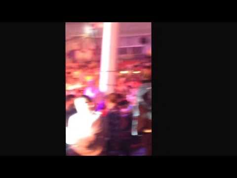 Uk open at butlins minehead Chris Mason and Keith Deller joining in the Mexican wave