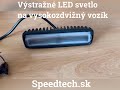 Výstražné LED svetlo na vysokozdvižný vozík - 18W červený pruh / 10-80V (155x44x51mm) - Video Youtube