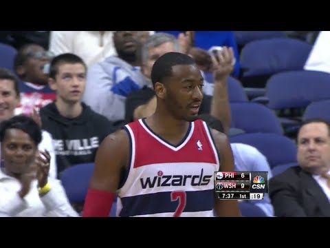 John Wall Full Highlights (Huge 1st Half) vs 76ers - 26 Points 6 Assists (2013.11.01)