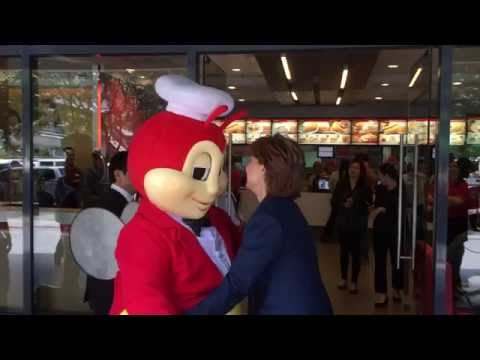 Premier visita o restaurante Jollibee nas Filipinas