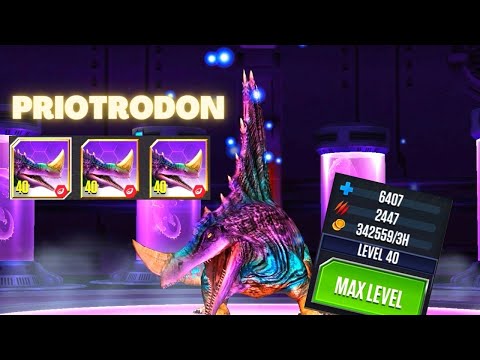 PRIOTRODON (HYBRID) 3X MAX LEVEL-40! JURASSIC WORLD THE GAME