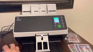 Fi-8170 Fujitsu scanner. Scanning Top Loaders and Card Savers using continuous scan & manual feed