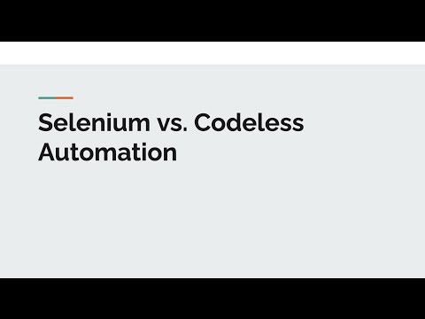 Selenium vs. Codeless Automation
