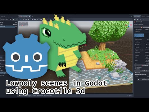 Lowpoly scenes in Godot using Crocotile 3d
