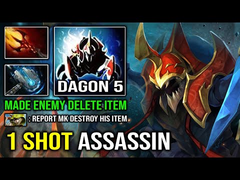 WTF 1 SHOT Vendetta Level 5 Dagon Nyx Assassin Made Enemy Destroy Their Items Dota 2
