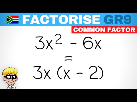Gr 9 Factorisation: Common Factor