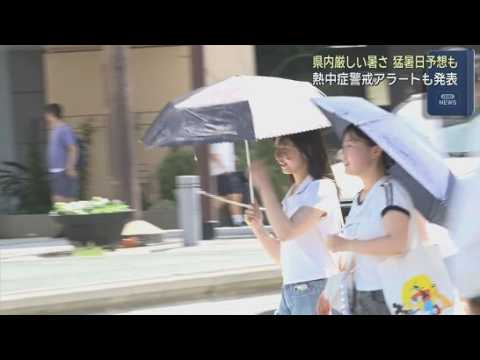 YouTube Video 静岡県内各地で厳しい暑さに…予想最高気温は浜松市天竜で３９℃浜松で３８℃　熱中症警戒アラート発表