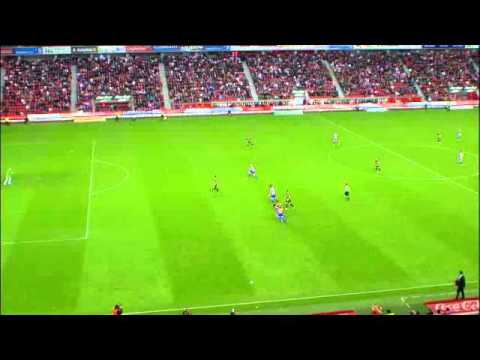 Gol Álex Barrera: Jª13 Sporting - CE Sabadell (narración Luis Eduardo García)