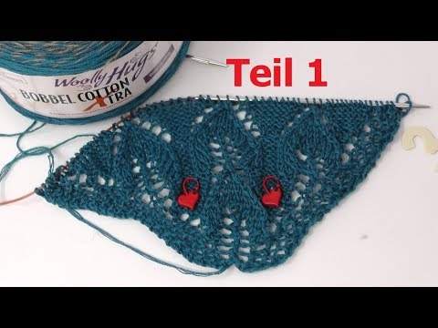 Shawl Dewdrop / Easy Knitting / Part 1 / 1 BOBBEL-COTTON XTRA by Woolly Hugs
