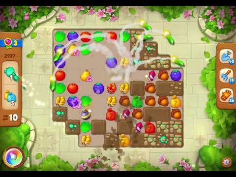 GardenScapes Level 2937 no boosters (14 moves)