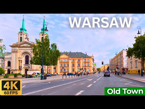 Driving in WARSAW (Warszawa) Poland 🇵🇱 | Old Town Scenic City Tour in 4K 🚗