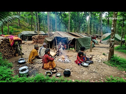 Real Forest Tribe Life in Nepal | Daily Survival, Traditional Cooking & Jungle Living