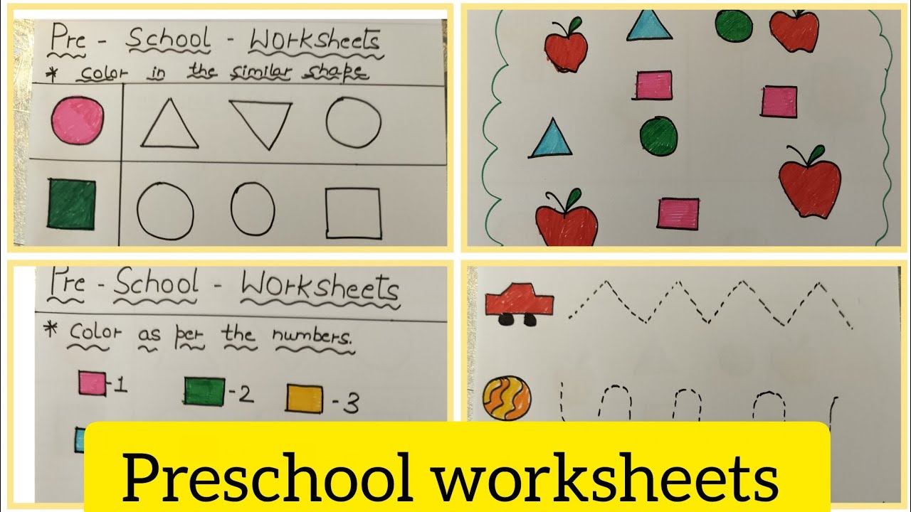 Preschool Worksheets for 2.5 years to 4 years kids #1