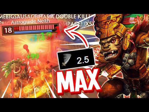 Hun Batz Jungle But I Build Him FULL Attack Speed in SMITE!